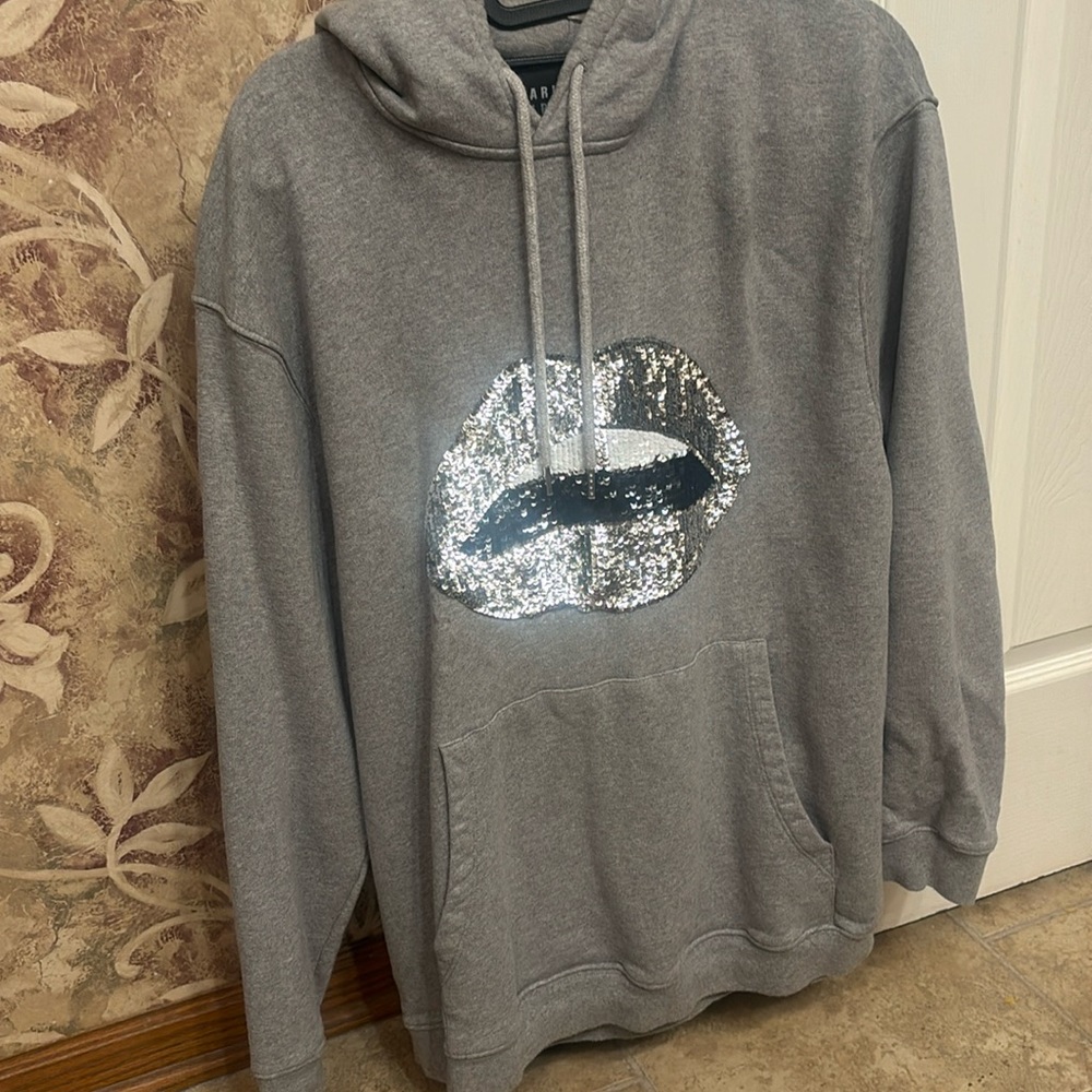 Markus Lupfer hoodie with sequin lips